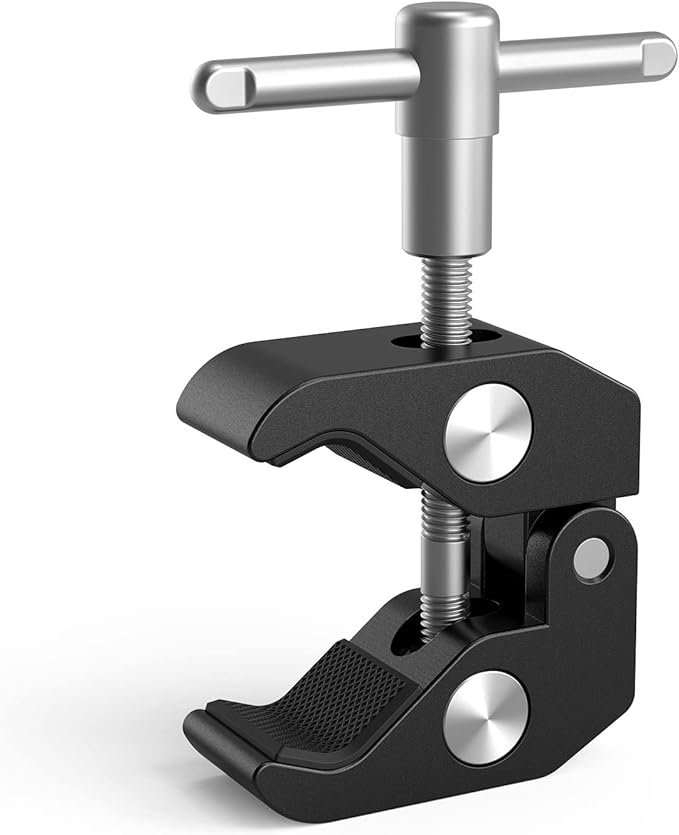 SMALLRIG Super Clamp with 1/4 and 3/8 Thread for Cameras, Lights, Umbrellas | for Hooks / Shelves / Plate Glass / Gross Bars by SmallRig