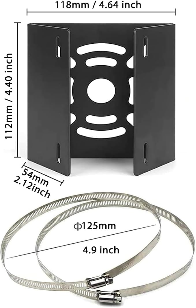 WiTi Universal Vertical Pole Mount for Security Camera, Solid Metal Mounting Corner Bracket with 2 Loops, Suitable for CCTV Cameras LED Wall/Stage Lights, Solar Panels - Image 4
