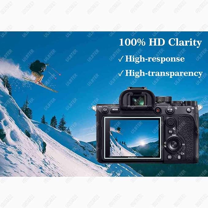 ULBTER Screen Protector for Sony Alpha A7 III A7 II A7III A7II A7R IV-3Pcs | Tempered Glass for A7R III A7R II A7RIV A7RIII A7RII A7R4 A7R3 A7R2 & 2 Hot Shoe Cover 0.3mm 9H Hardness Anti-Bubble - Image 6