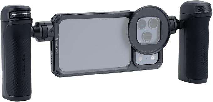 PGYTECH ProShot Phone Video Cage for iPhone 17 Pro Max, Dual Handheld Kit | Phone Rig with Wireless Bluetooth &Quick Release Handle Grip, Aluminum Phone Cage with 67mm Filter Ring for Live Streaming by PGYTECH-US