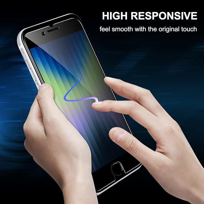YMHML 2 Pack Compatible for iPhone SE 2020 2nd 2022 3rd Generation, iPhone 8 7 6s 6 Privacy Screen Protector, Anti Spy, Private Case Friendly Film - Image 5