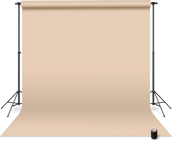 Denny Mfg Seamless Paper Backdrop for Photoshoot, Buff, 53 in x 36 ft | Photography Backdrop, Matte Finish for Portraits, Product Photos and Video Shoots, with Free Roll Gaffer Tape (2 in x 13 ft) by Unknown