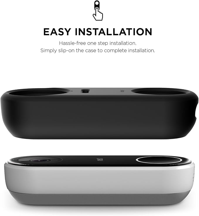 elago Silicone Case for Google Nest Hello Doorbell Cover (Wired) | Full Protection, Night Vision Compatible [US Patent Registered] [Red] - Image 3
