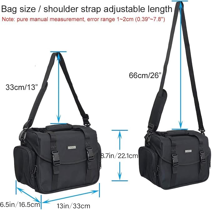 CADeN Camera Bag Case Shoulder Messenger Bag with Tripod Holder Compatible for Nikon, Canon, Sony, DSLR SLR Mirrorless Cameras Waterproof (Black, Small) - Image 8