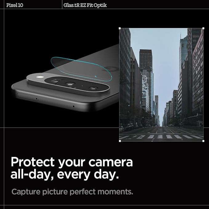 Spigen Glas.tR EZ FIT Optik Camera Lens Protector for Pixel 10 | GlasTR EZ Fit Optik, 9H+ Tempered glass, Scratch resistant, Original photo quality, Auto-align tray, Case-friendly, 2Pack - Image 3