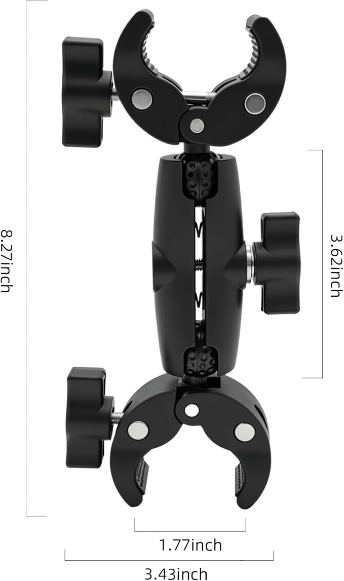 Double Super Clamp Mount Umbrella Holder with 360° Magic Arm, Heavy Duty Camera & Pole Clamp for Photography Light Stand, Monitor Bracket, Chair, Reflector & Crossbar Mount, 8.27“ - Image 8