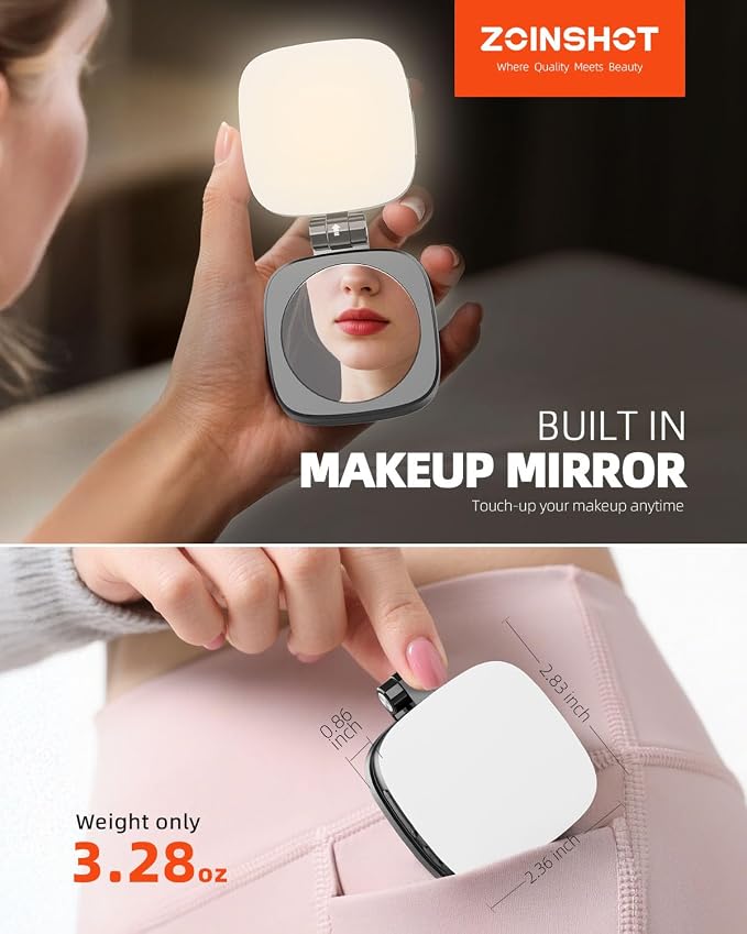 Magnetic Phone Light, Mini Ring Light for Phone with 5 Color Temps & 360° Rotation, USB-C Rechargeable Selfie Light for iPhone 12-17 Android, Perfect for Live Streaming, Makeup, Video Calls - Image 2