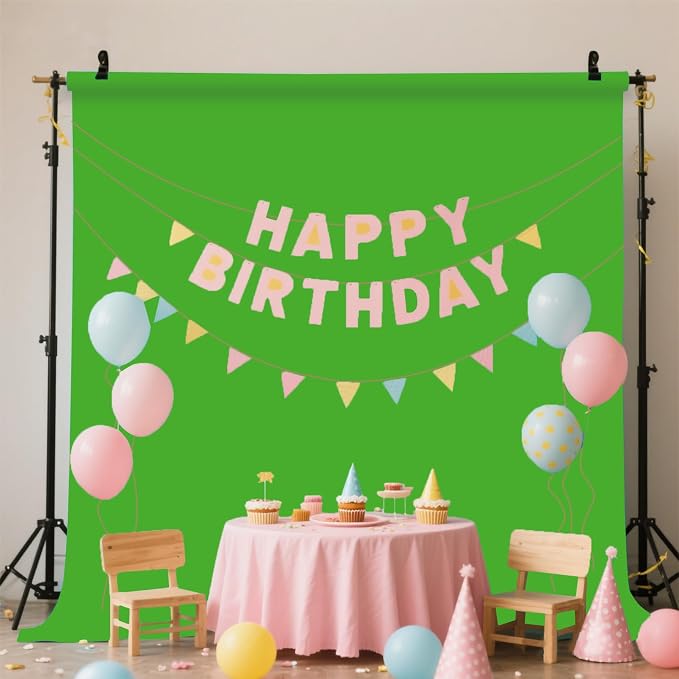 Green Photo Backdrop for Photoshoot Background Photography 10x10ft | Polyester, Chroma Key, Live Streaming, Zoom Video Studio, Online Courses - Image 2