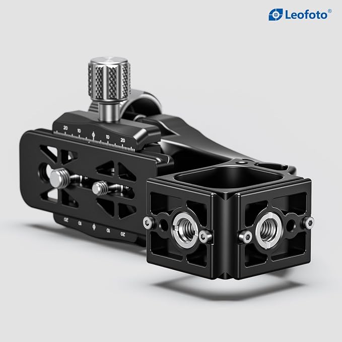 Leofoto MPG-02 Gimbal Attachment for Heads, Full Gimbal Head Function, Lightweight, Bubble Level, Arca Compatible on Botton and Side - Image 4