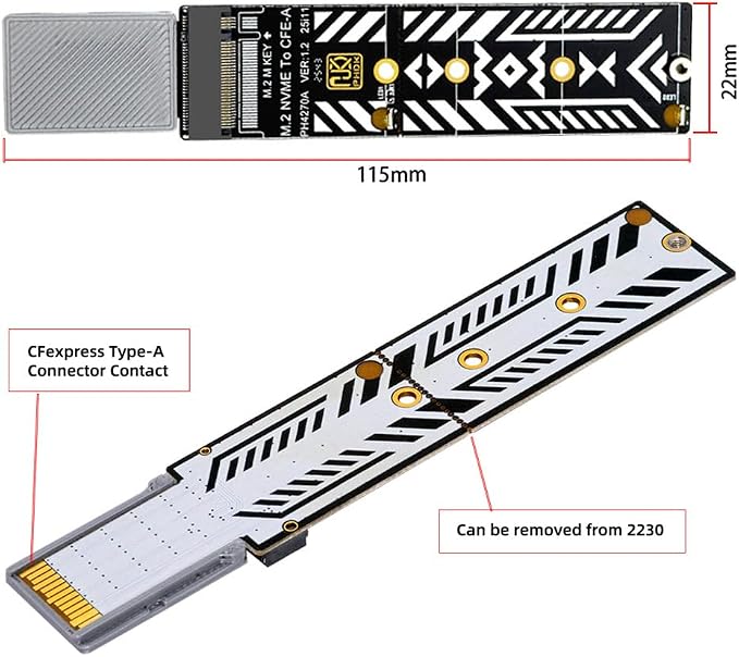 CFexpress Type-A to NVME 2230 2240 2260 2280 Memory Card Kit Case CFE CFA NGFF M-Key Adapter for Camera 8K RAW PCIe Expansion - Image 7