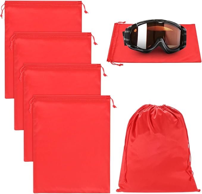 M METERXITY Ski Goggle Bag, Soft Microfiber Pouch Bags Case with Drawstring for Snow Goggles/Camera Lenses/Sunglasses by MMETERXITY