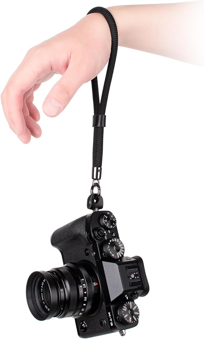 VOVMOEYA Camera Wrist Strap Rope,Camera Hand Strap Compatible with Fujifilm Nikon Canon Sony DSLR Camera - Black by VOVMOEYA