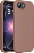 miracase Magnetic for iPhone 17e Case & iPhone 16e Case, [Soft Anti-Scratch Microfiber Lining], Compatible with MagSafe, Silicone Shockproof Protection Phone Case for iPhone 17e/16e, Chocolate by Miracase