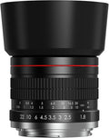 RF 85mm f1.8 Portrait Lens -MF for Canon EOS R6 Mark II/R5 Mark II/R5/R3/R7/R8/R10/RP/R6/R50/R1/R5 C/R50 V/R100/R/Ra - Manual Focus Medium Telephoto Mirrorless Cameras Lenses(RF Mount) by Lightdow
