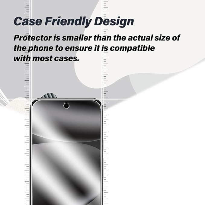 BIGFACE for Pixel 10 Pro Tempered Glass Screen Protector + Camera Lens Protector [ 2 + 2 Pack ][Fingerprint Unlock] [Anti-Scratch] [Case Friendly] Clear HD Protective Film for Google Pixel 10 Pro 5G - Image 5