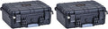 MEIJIA All Weather IP67 Waterproof Hard Camera Case,Hard Protective Case,Hard Case with Customizable Foam,Fit Use of Drones,Camera,Equipments,Pistols(Black,15.98x12.99x6.85inches) (Pack of 2) by MEIJIA