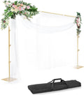 EMART Backdrop Stand Heavy Duty 8.5x10ft Adjustable Pipe and Drape Stand | Gold Photo Backdrop Stand for Party Photography Wedding Birthdy Dispaly Festival Decorations Balloon Exhibition Photo Booth by EMART