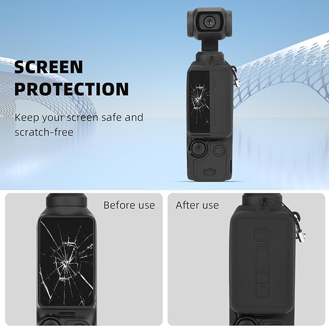 BRDRC Pocket 3 Silicone Cover, For Xtra Muse Protective Case Lens Protector Scratch-Resistant Sleeve Skin Compatible with DJI OSMO Pocket 3 Creator Combo/Xtra Muse Accessories (Pink) - Image 2