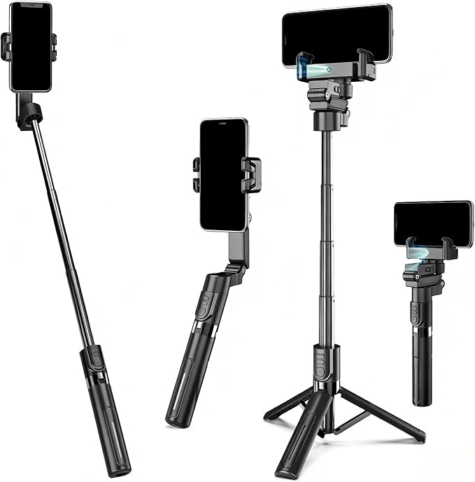 AI Tracking Gimbal Stabilizer for SmartiPhone - 360° Auto Face Follow, Bluetooth Remote, Anti-Shake Tripod for Vlogging/Live Stream, Metal Bracket with Gesture Control by Nfutreon