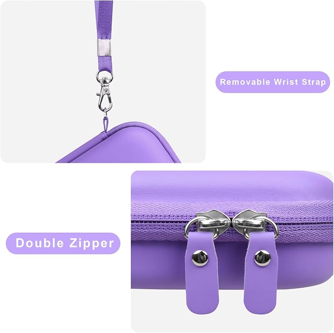 Canboc Carrying Case for HP Sprocket Portable 2x3 Instant Photo Printer | For Kodak Step Wireless Mobile Photo Printer, Zipper Mesh Bag fits Photo Paper Cable, Purple - Image 5