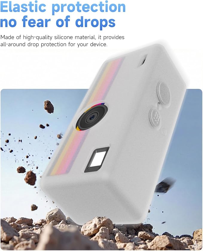 Silicone Case for Kodak CHARMERA Keychain Digital Blind Box accessories,Soft Silicone Protective Case,Comes with Screen Protectors and Wrist Strap - Transparent - Image 6
