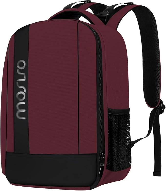 MOSISO Camera Backpack,Photography Backpack Padded Camera Bag, Wine Red | DSLR/SLR/Mirrorless Shockproof Camera Bag with Customized Modular Inserts&Tripod Holder Compatible with Canon,Nikon,Sony by MOSISO