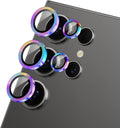 Camera Lens Protector for Samsung Galaxy S24 Ultra,1 Pack | Tempered Metal Glass Camera Cover, HD Clear Anti-Scratch Lens Screen Protector Film,Case Friendly,Colorful Titanium by Unknown