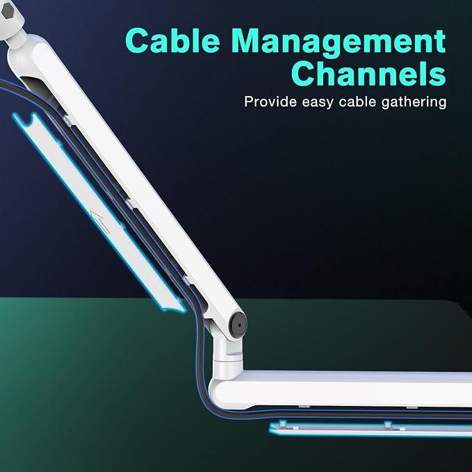 FIFINE BM88W Low Profile Mic Boom Arm for Podcast Recording Streaming | Metal Microphone Arm Stand, Desk Mount, Cable Channels Management, for Gaming Home Office Studio - Image 8