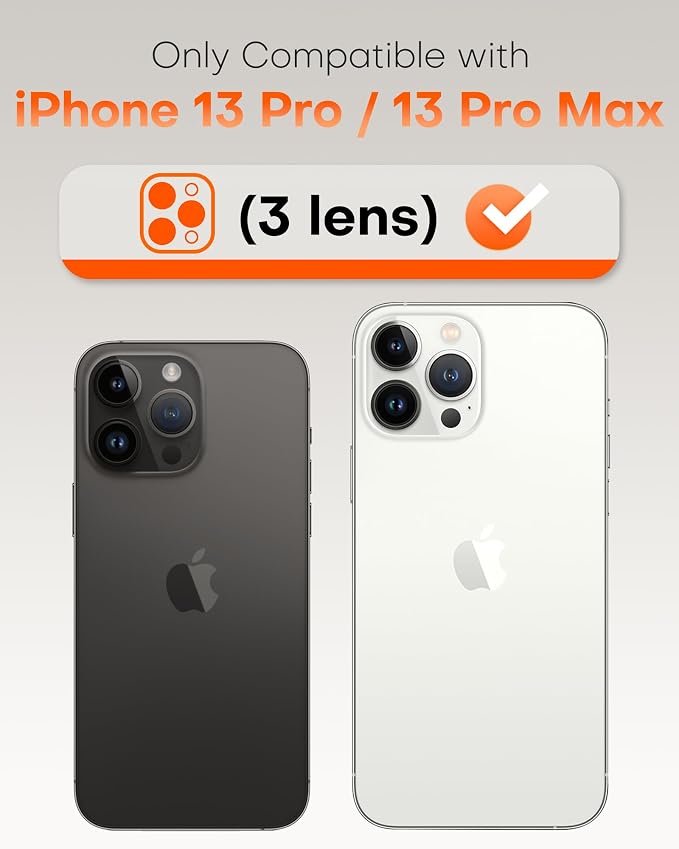 TOCOL Camera Lens Protector for iPhone 13 Pro Max/iPhone 13 Pro Tempered Glass HD Individual Scratch Resistant Camera Cover Accessories Case Friendly 2 Pack（Clear） - Image 2