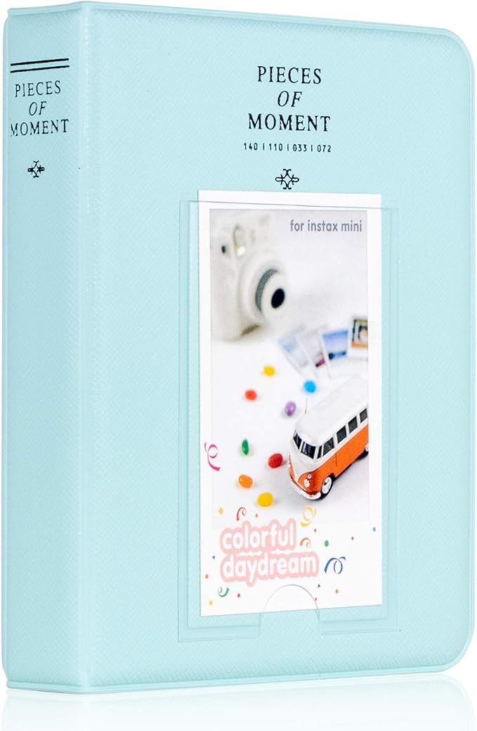 Ablus 64 Pockets Photo Album for Fujifilm Instax Mini 11 90 70 50S 26 25 9 8 8+ 7S Instant Camera, Polaroid Snap Z2300 PIC-300P Film & Kpop Photocards(Ice Blue) by Ablus