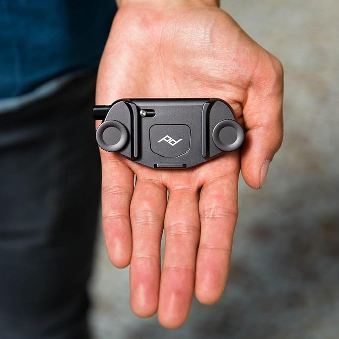 Peak Design Capture Camera Clip V3, Black with Plate, Holds DSLR, Compact and Point and Shoot Bodies, Secure, Stable and Accessible, Attaches to Straps and Belts, Quick Release, 200 lb Capacity - Image 2