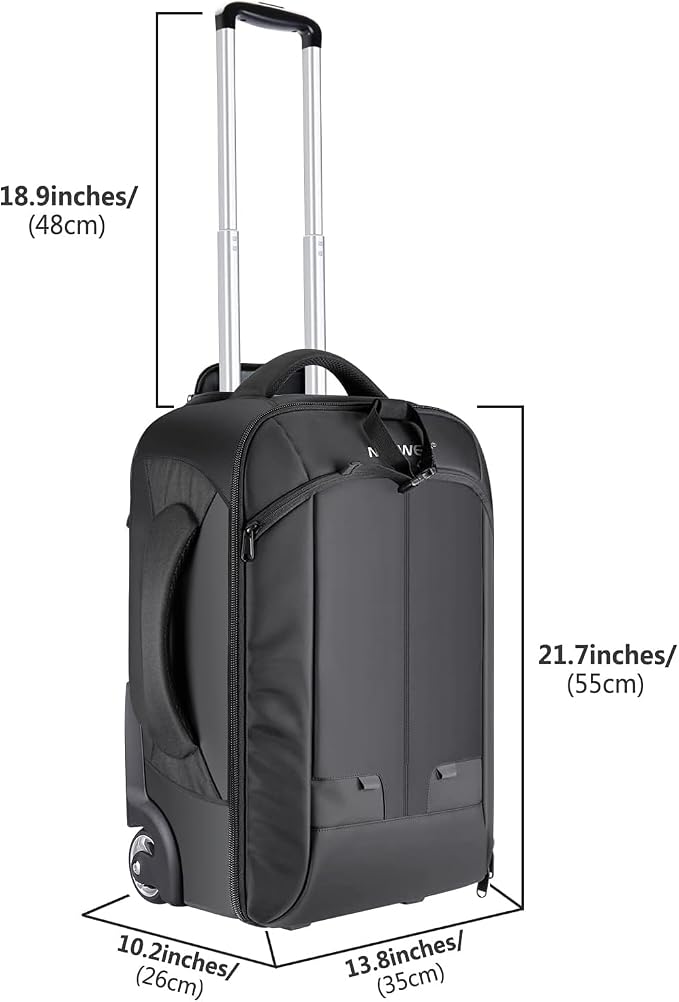 NEEWER Convertible Rolling Camera Backpack for SLR/DSLR and Accessories | NW3300, Black - Image 3