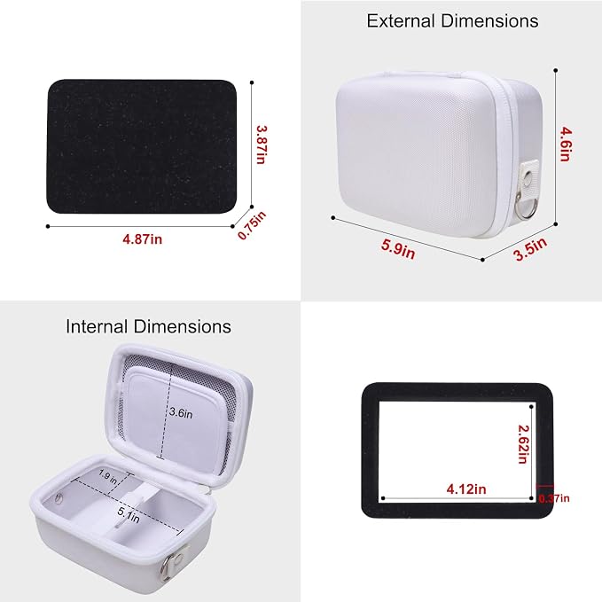 Camera Case Bag Compatible with Canon PowerShot G7 X Mark III, Mark II, SX740 HS, Sony ZV-1, KODAK PIXPRO WPZ2 Digital 4K Vlogging Camera, Point and Shoot 4K Video Camera Bag, White (Case Only) - Image 3