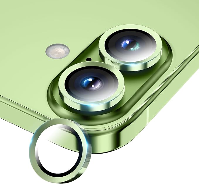 Camera Lens Protector for iPhone 17/16/16 Plus- Sage | 9H Tempered Glass, Metal Individual Camera Cover, Accessories, Anti-drop, Case Friendly, HD Clear, Anti-Scratch by WumigooProducts