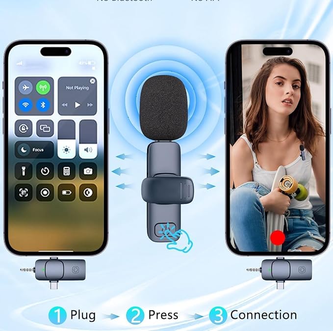 4 in1 Wireless Lavalier Recording Mic 2.4G Ultra Low Delay Noise Canceling | Storage Case Included, Works with iOS, Android, Camera, PC, Ideal for Vlog, Live Streaming,Tiktok,Youtube Podcast - Image 4