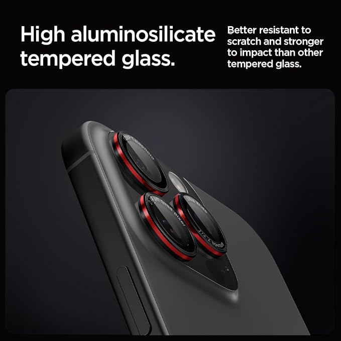 Spigen Camera Lens Protector for iPhone 16 Pro Max,16 Pro,15 Pro Max,15 Pro | GlasTR EZ Fit Optik Pro, 9H+ Tempered glass, Scratch resistant, Auto-align tray, Case-friendly - L-Series [2 Pack] - Image 3