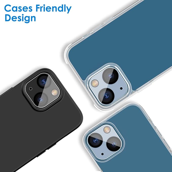 JETech Camera Lens Protector for iPhone 13/13 mini, 3-Pack | 9H Tempered Glass, HD Clear, Anti-Scratch Protection, Night Shot Compatible, Case-Friendly - Image 5