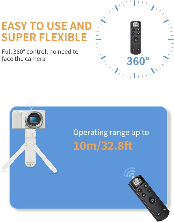 for Fujifilm Camera Wireless Rechargeable Remote Control | Shutter Release with OLED Screen for X-H2,X-H2S,X-T4,X-T5,X-T3,X-S20,X-S10,X-T50,X-T30 II,X-T30,X-M5,X100VI,X-E5,X Half - Image 5
