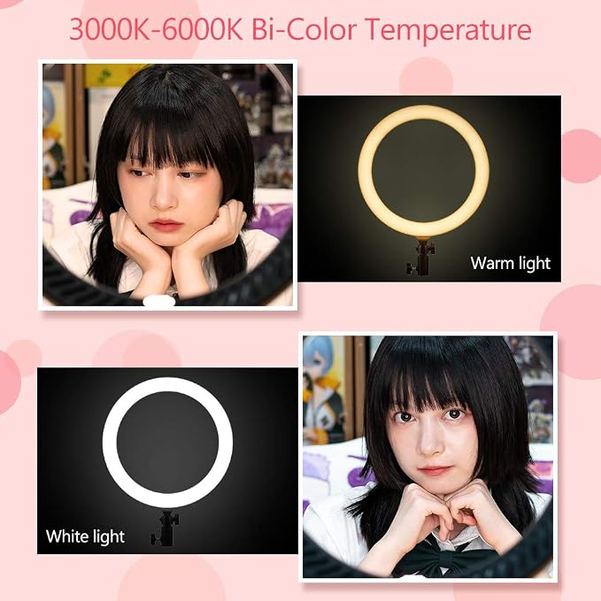 GODOX LR120 12 Inch LED Ring Light Photography Light Fill-in Light 3000K-6000K Bi-Color Temperature Adjustable Brightness USB Powered with Phone Holder for Live Streaming Selfie Makeup Photography - Image 3