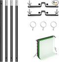 10ft/3m Photography Lighting Muslin Backdrop Support Crossbar, Includes 1x 3m Crossbar, 2x Mounts, 3x Clips by JORIXXY