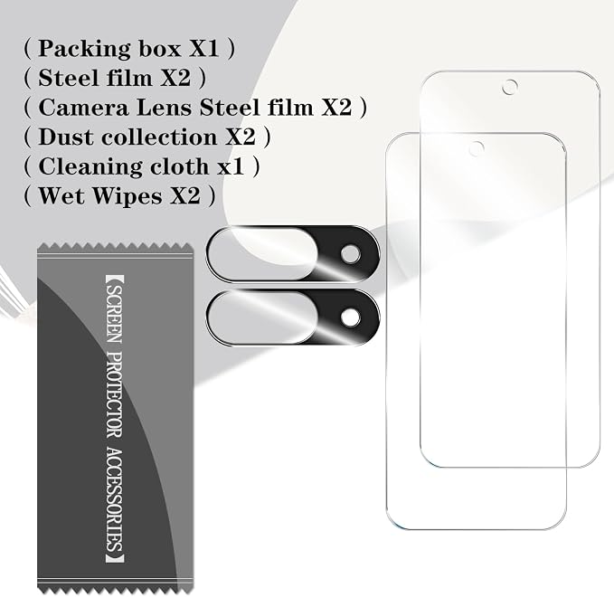 BIGFACE for Pixel 9 Tempered Glass Screen Protector + Camera Lens Protector [ 2 + 2 Pack ][Ultrasonic Fingerprint Unlock] [Anti-Scratch] [Case Friendly] Clear HD Protective Film for Google Pixel 9 5G - Image 7