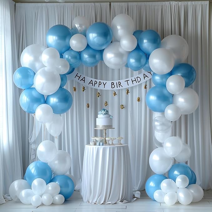10x10ft Wrinkle Free White Backdrop Curtain for Parties Soft Fabric Drapes Wedding White Curtain Backdrop for Birthday Party Decorations Background for Photography 5x10ft, 2 Panels - Image 5