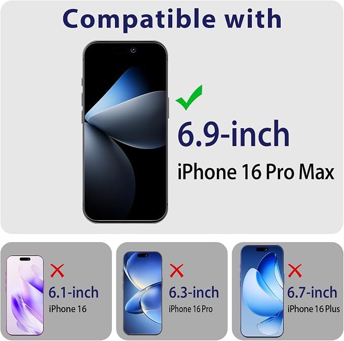 2+2 Pack Privacy Screen Protector for iPhone 16 Pro Max | Anti Spy Tempered Glass, with Camera Lens Protector, Anti Scratch, Bubble Free - Image 2