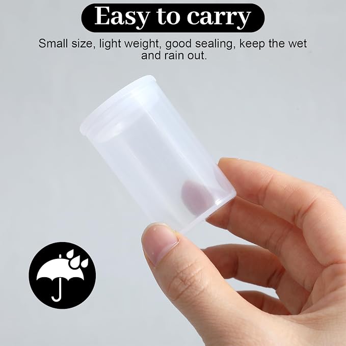 PEOVLVN 15 PCS Clear Film Canisters with Lids, Plastic Canisters with Lids 35mm Film Case Empty Small Film Cans for Keys Coins Fish Hook Film Art Beads Small Accessories Storage - Image 7