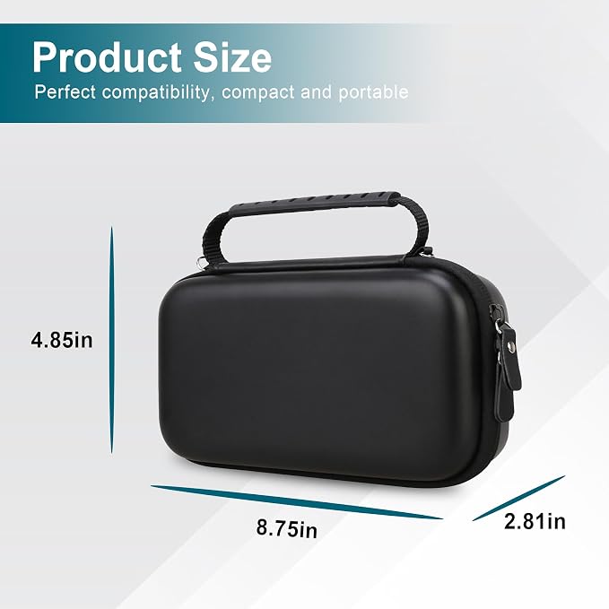 Canboc Camera Case for Femivo/brewene/zheozeig/VETEK 4K Vlogging Camera | Vlogging Camera Bag with Removable Shoulder Strap, Mesh Pocket fit Lens, Battery, Cable, Black (Case Only) - Image 8