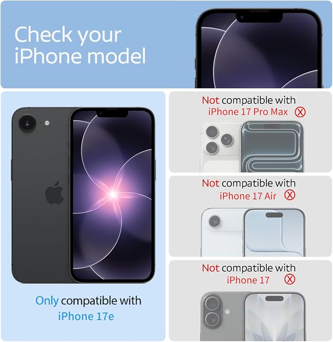 3 Pack Privacy Screen Protector for iPhone 17e/iPhone 16e +3 Pack Camera Lens Protector with Tempered Glass,Sensitive Touch and Screen Protection - Image 2