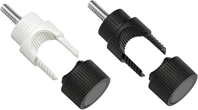 Plastics Round Tube Clamp with 1/4 Inch Screw for Camera Phone Mount Tripods Stand 12mm to 23mm Diameter Plastics Pipe Clamp Base - Image 9