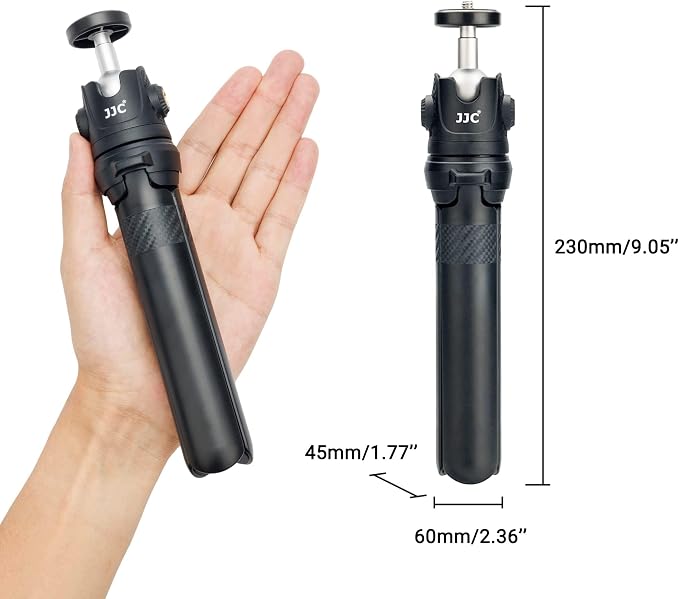 JJC Extendable Mini Tripod & Selfie Stick for Sony ZV-1F ZV-1 ZV-E10 A6100 | for Sony ZVE10 II ZV1F ZV-1 II ZV1 RX100 VII A6100 A6400, Canon PowerShot V1 SX740 HS G7X III II EOS R100 R50 & More - Image 2