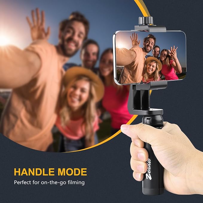 Zeadio Metal Mini Tripod, Desktop Tabletop Stand Compact Tripod for Smooth 4, Osmo Mobile, Vimble 2, Gimbal Handle Grip Stabilizer and All Cameras - Image 5