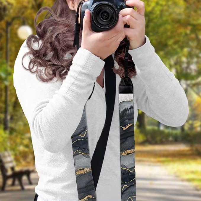 Coldinair Black Adjustable Camera Strap Universal Neck & Shoulder Soft Padded Strap for All DSLR Cameras,Binoculars - Image 3